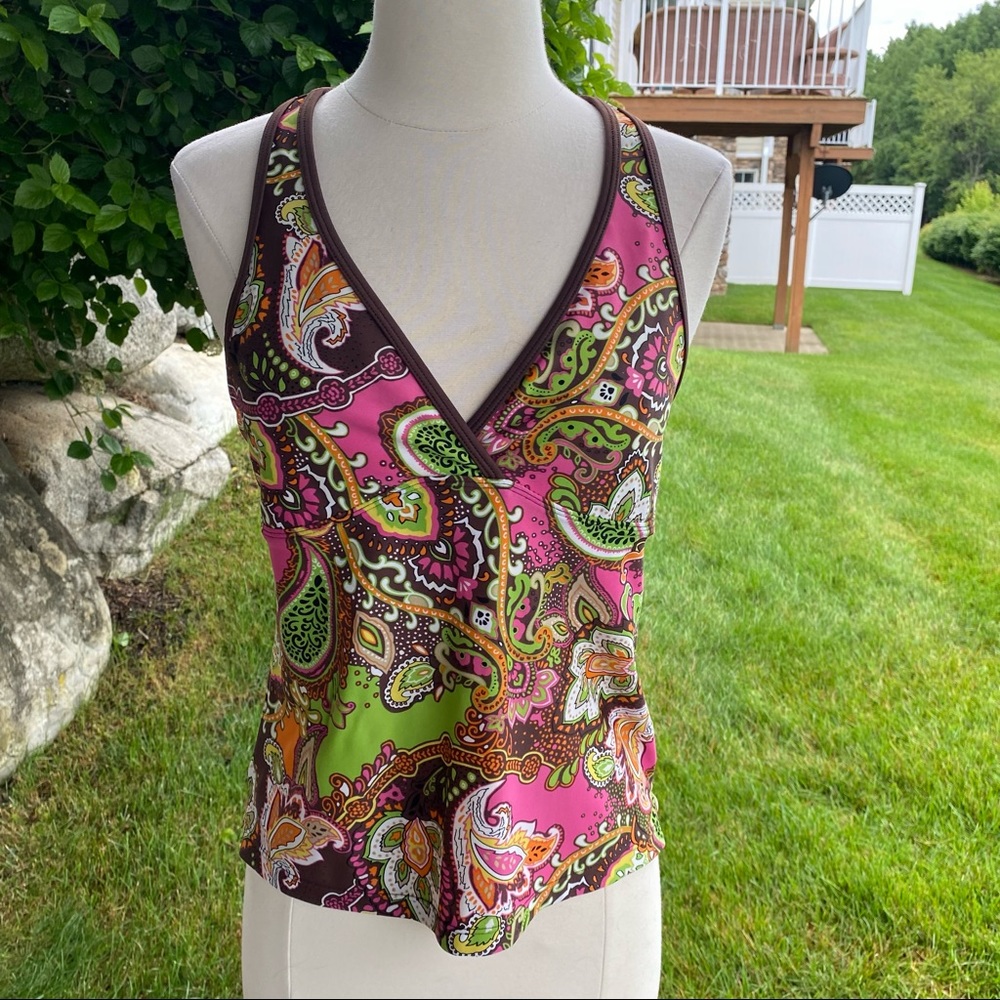 Athleta Racer Back Tank Top Multi Color Medium - Picture 2 of 15